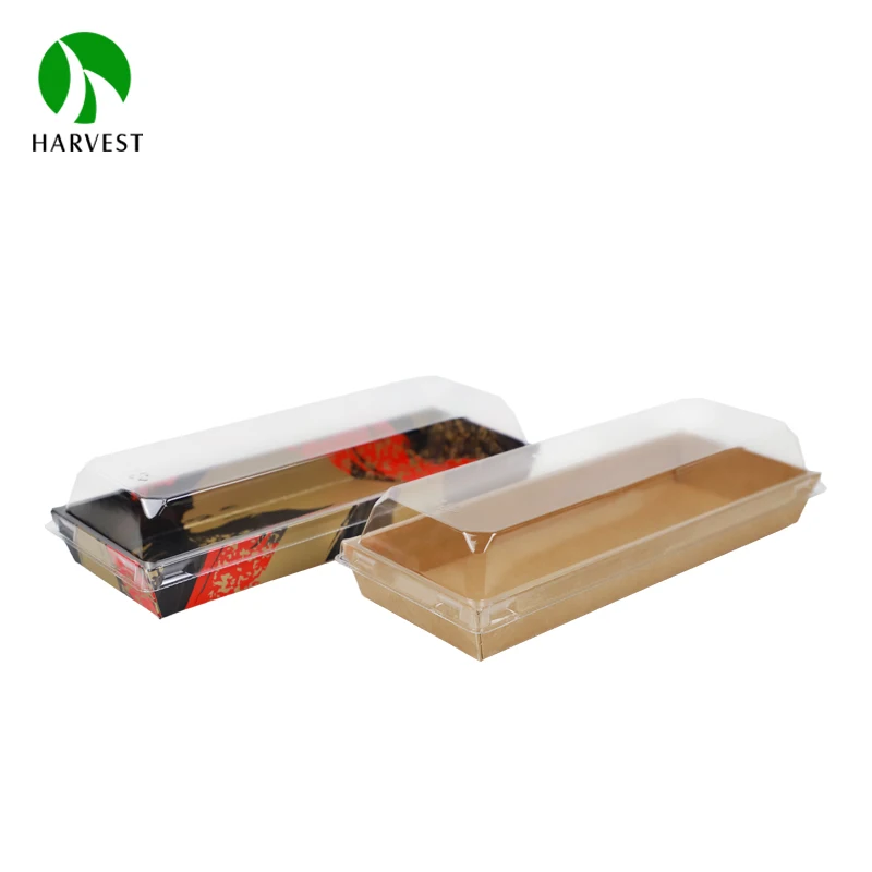 Wholesale Takeaway To Go Disposable Kraft Paper Charcuterie Boxes With Clear Lids