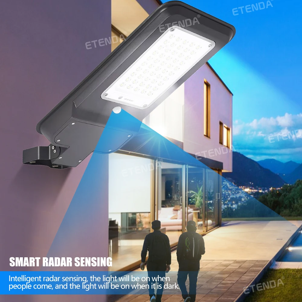 Remote Control Pir Motion Sensor Outdoor Solar Wall Light Solar Street Light Solar Panel Led