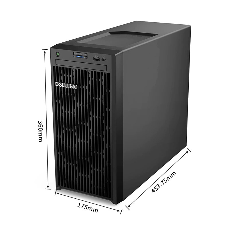 EMC server dell t150 intel xeon E-2314 8g 1t dvdrw 300w power supply tower data center servers dell t150 server
