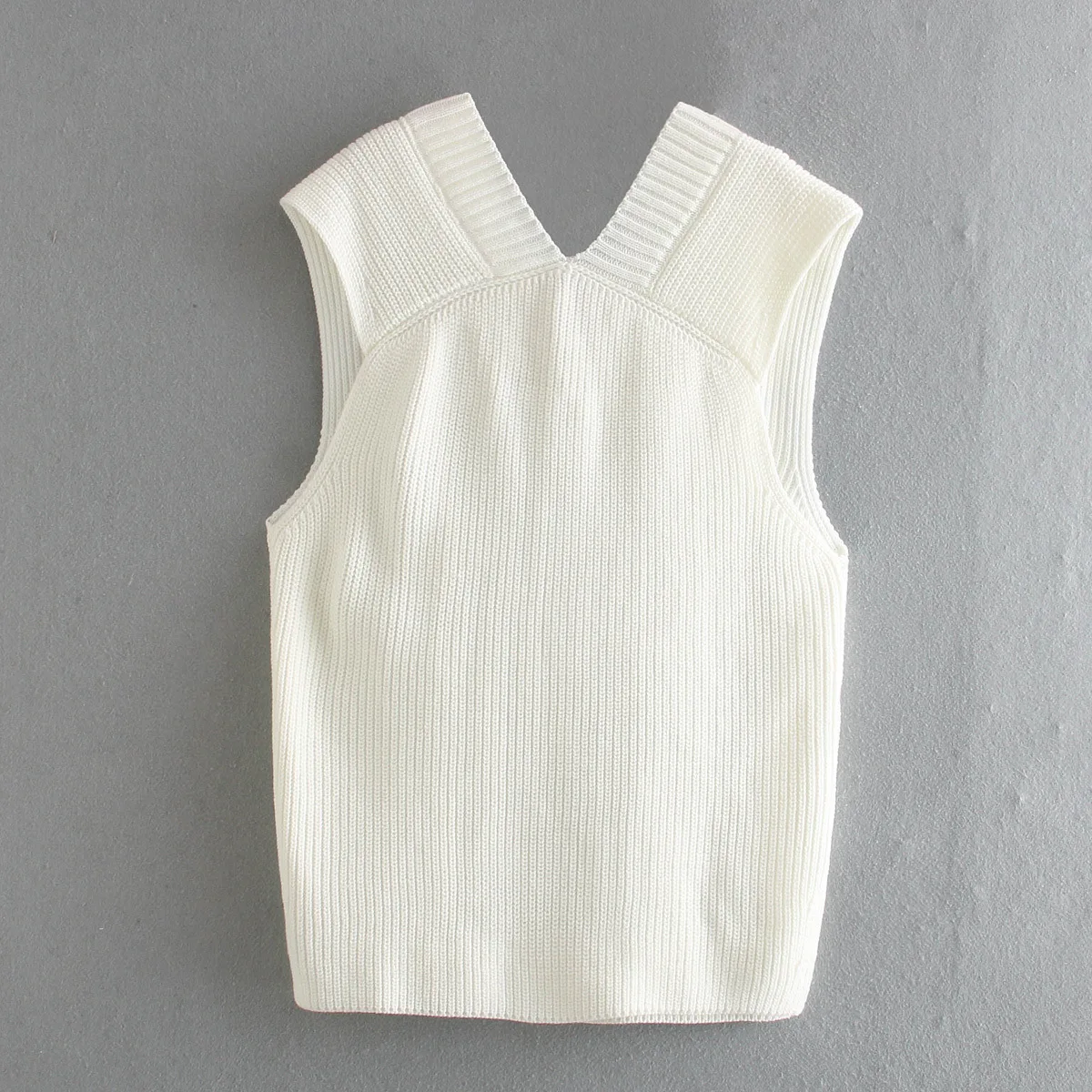 Вязаный жилет на заказ, пуловер с v-образным вырезом, без рукавов, свитер, жилет, Свободный жилет, стрейчевый свитер, жилет, женский черный топ на бретелях