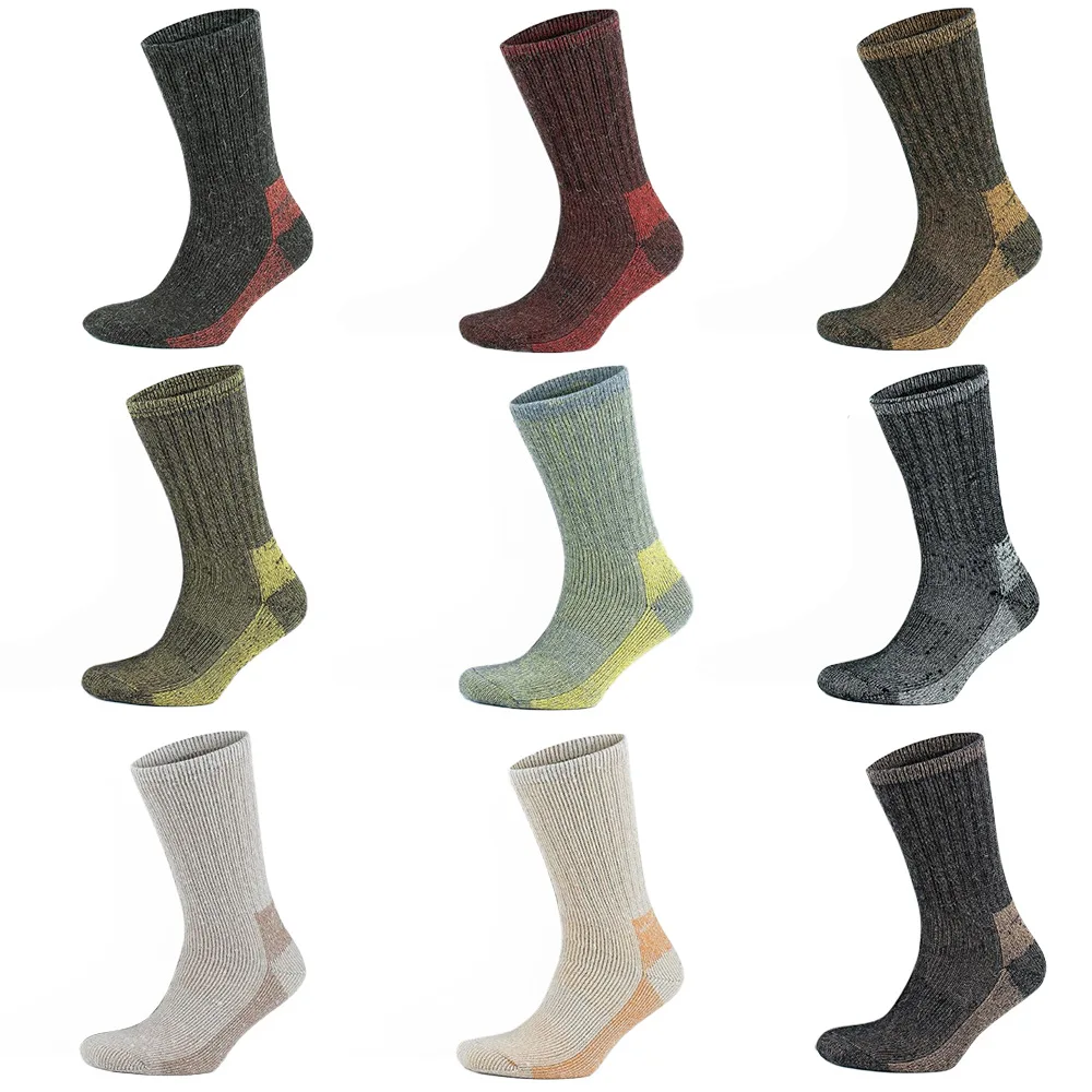 KT57 Custom Design Winter Thick Cashmere Socks Sports Alpaca Socks Warm Crew Non-slip Wool Ski Socks For Women Men