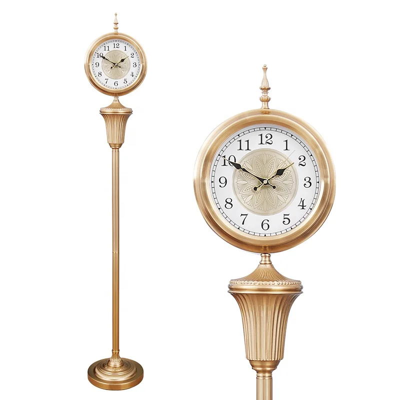 12 inch living room luxury home creative decoration metal clock handicraft Christmas gift silent floor clock