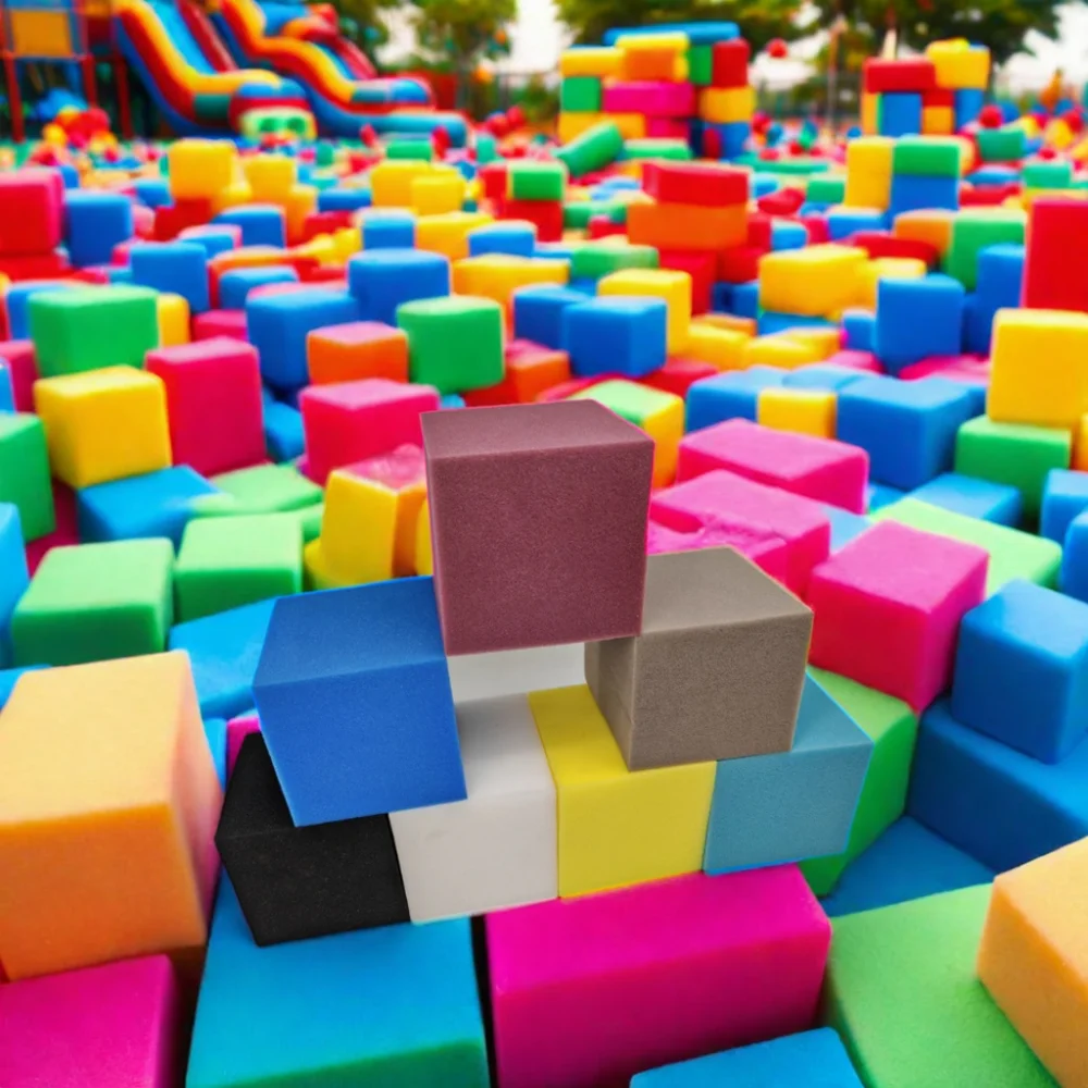 Woxin New Product Large Soft Flexible Polyurethane Cubes Foam Pit Blocks for Trampoline
