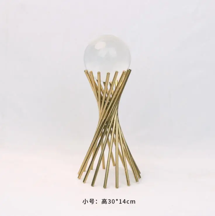 Crystal with Iron Art Frame Ornaments home decor luxury table vases flower vase home decor home ornaments