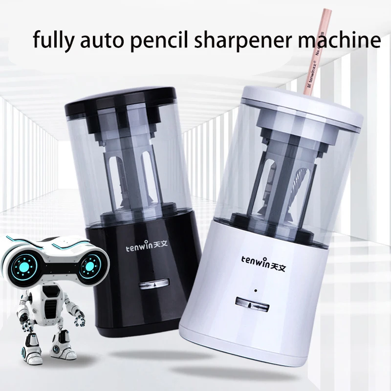 Tianwen big bucket fully auto mechanical 7-8MM electric pencil sharpener machine  for student by USB charging