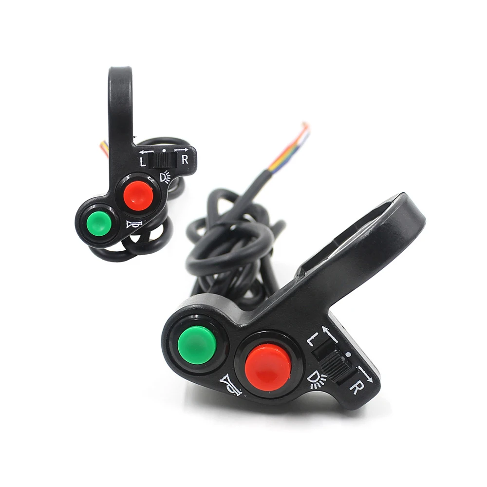 Button Motorcycle Switches Moto modified Headlamp switch Motorcycle Handlebar Light Switch Electric Bike Turn Signals On/Off