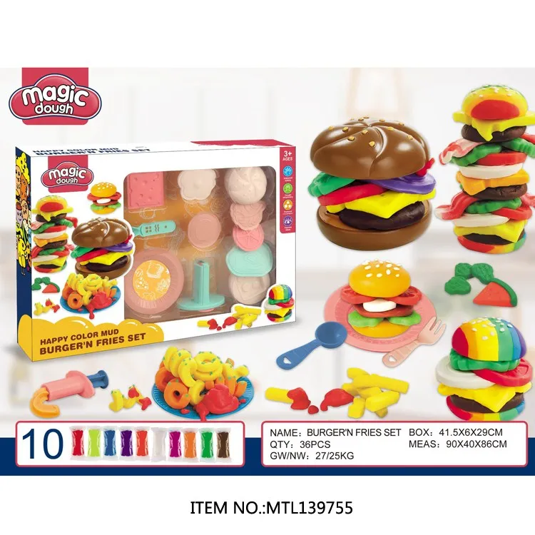 Популярная глина для моделирования Mose игровые игрушки набор глины гамбургеров
