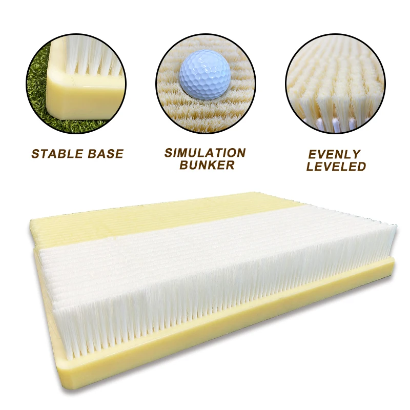 New DesignBunker Training Mat  Indoor Simulator Golf Bunker Hitting Mat Custom Size 2 in 1 Golf Swing Practice Mat