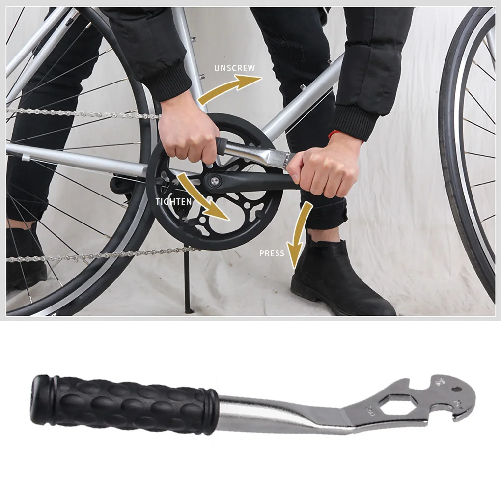 3 In 1 Bicycle Tools Steel Pedal Wrench MTB Road Bike Professional Foot Pedals Wrench Bicycle Pedal Spanner Long Handle Tools
