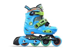 Adjustable inline roller skates shoes aluminum frame Pu wheels 4 wheels speed skates for kids