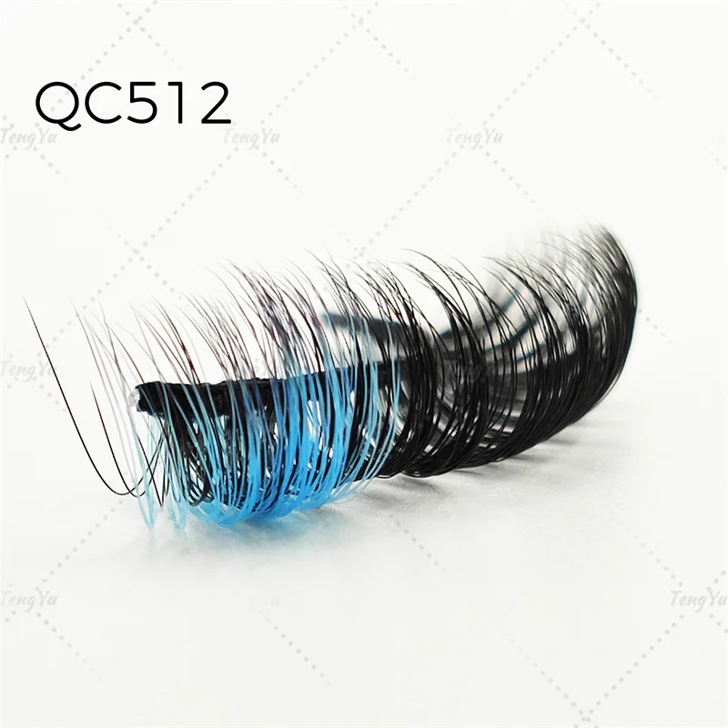 New arrival hot selling Curly fluffy Russian  strip lashes C CC D DD L curl faux mink Russian pink strip lashes