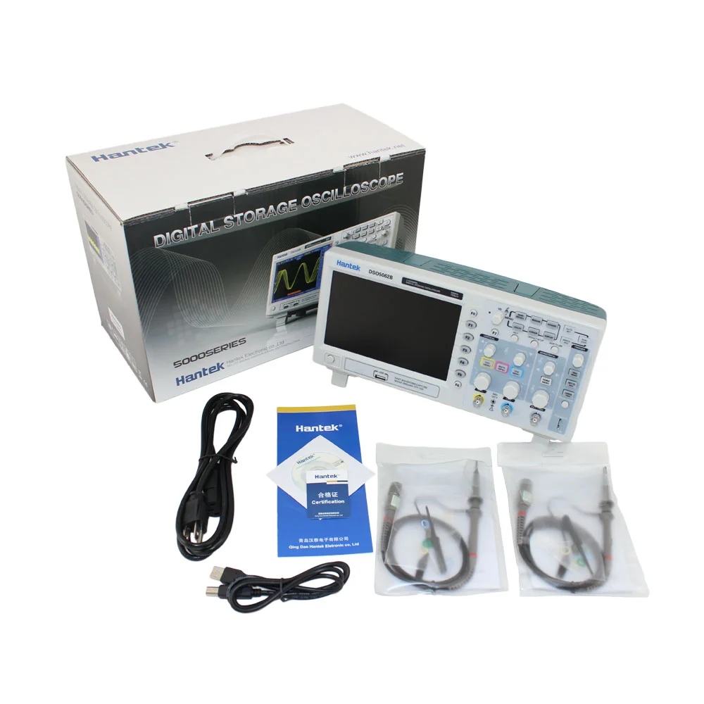 Dso5062b Hantek Digital Benchtop Storage Oscilloscope 2ch 60mhz Bandwidth 1gs/s Usb 7'