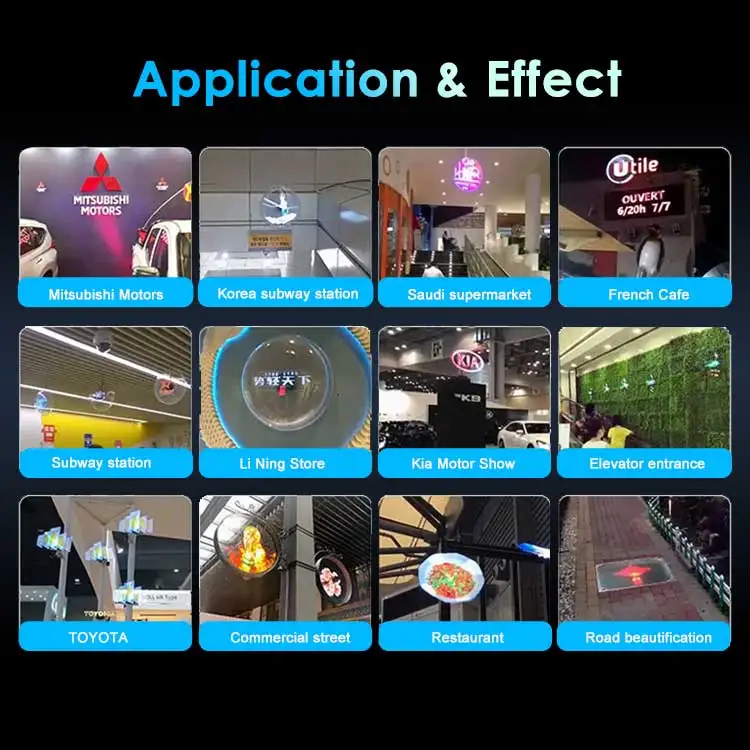 Hologram Ventilators 65Cm Advertising Holograms Fan Holographic Hd Fan Spin Display Hologram