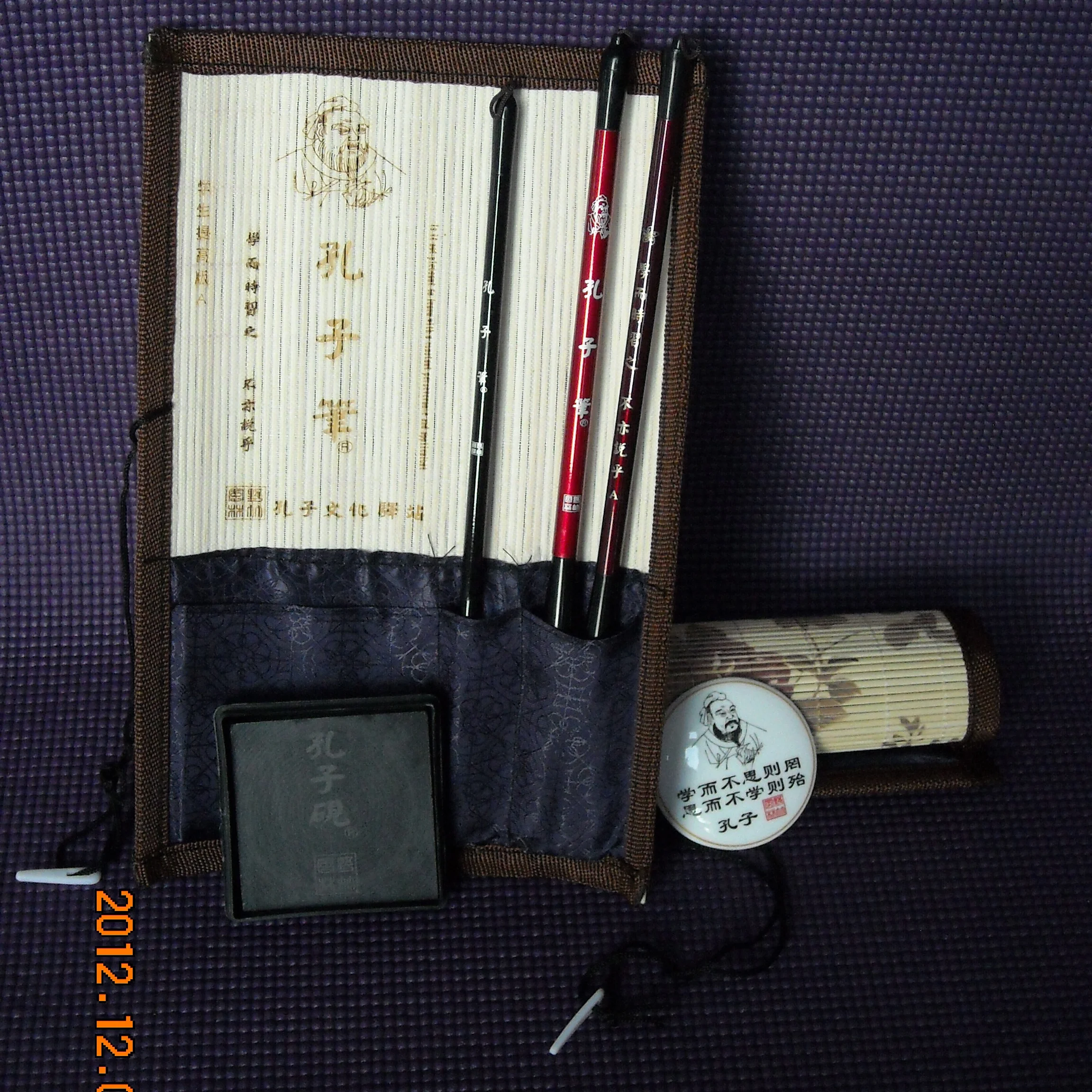 Traditional Culture Custom High Quality Chinese Bamboo Brush Antique Decorative Chinese Calligraphy Brushes Sets