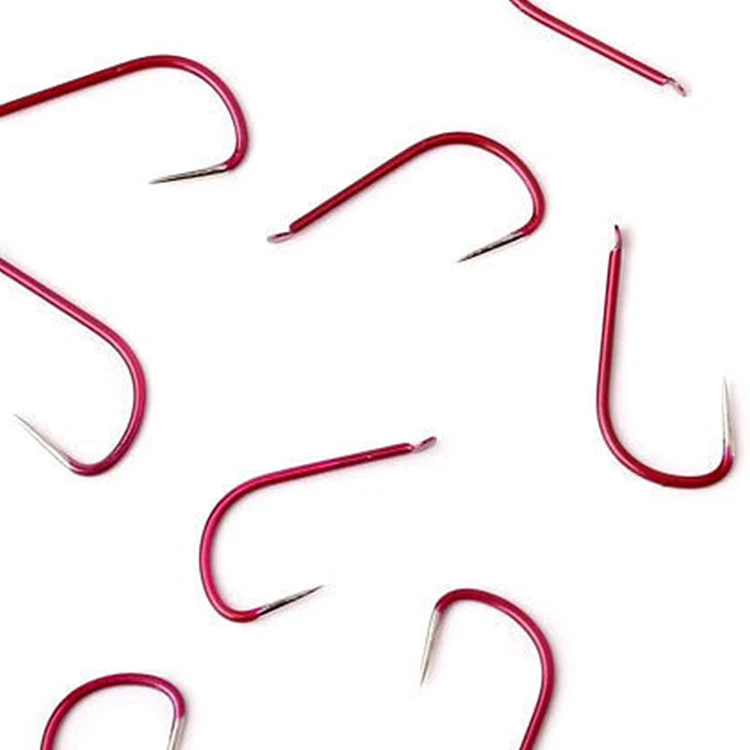 High Carbon Steel Red Triangle Teeth New Kanto Tilapia Carp Hooks Barbless Hooks Freshwater Fishing
