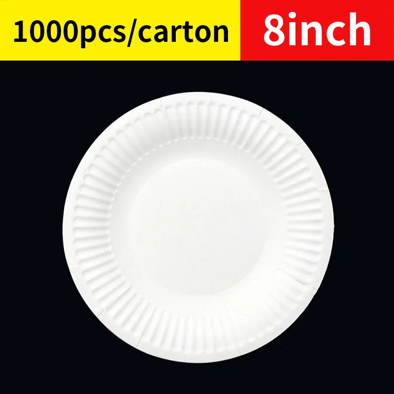 Custom Round 9 Inch Plastic Plates Disposable Party Dinner Food Plate
