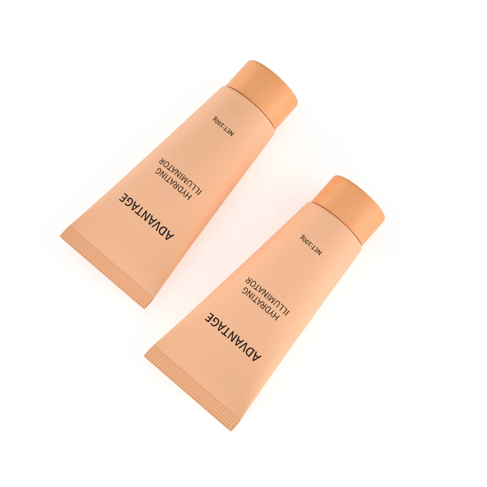 Custom design 5 layer pe empty packaging 100ml 120ml 150ml 200ml round screwing lid frosted cosmetic cream squeeze soft tube