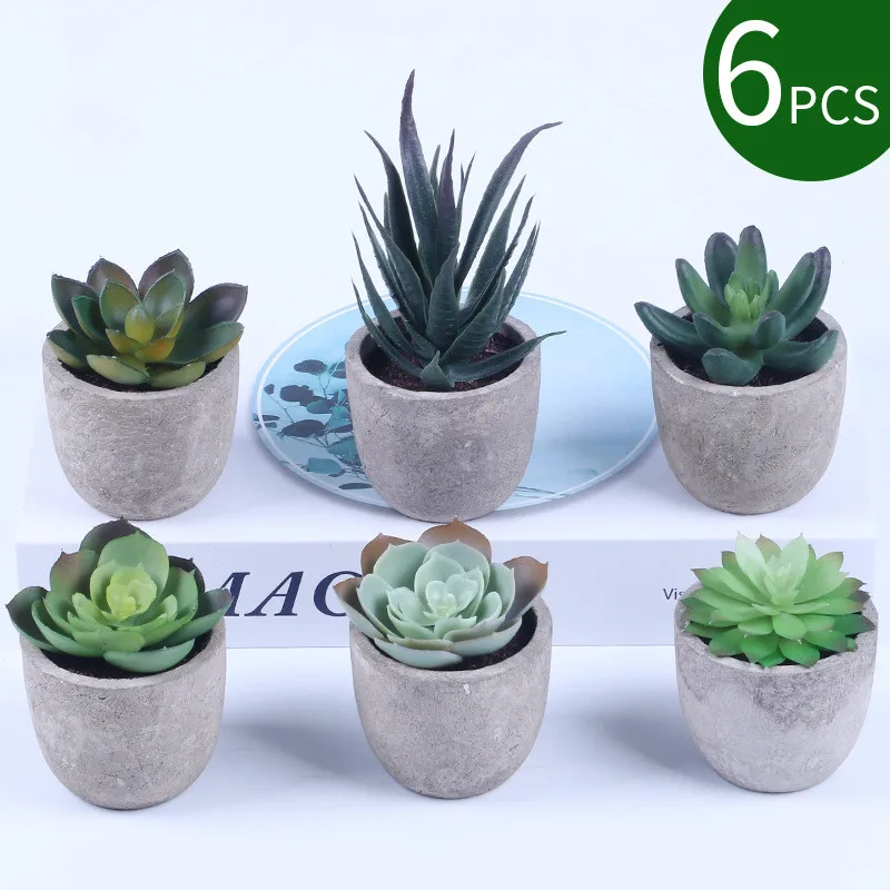 Succulents Plants Bonsai Cactus Potted Plants Garden Greenery  Faux Succulents for Home Decor