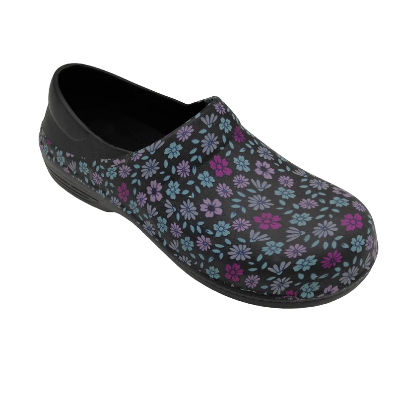 4 inch Height green EVA upper EVA RB Outsole Lightweight printed nurse shoes