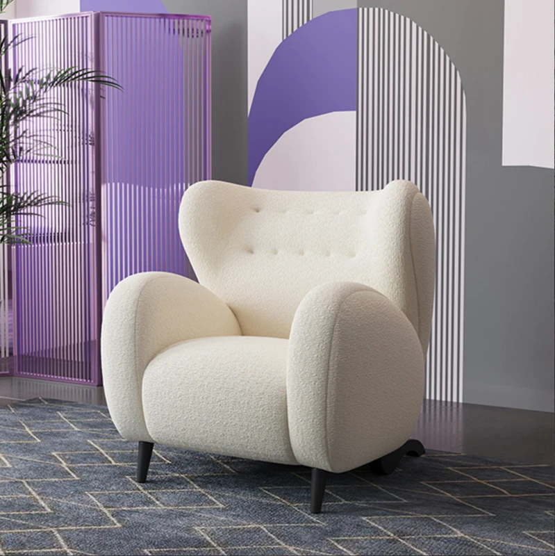 High back chairs for Big House villa High End Sofa chair fabric leisure Wool Creative Living Room Chair