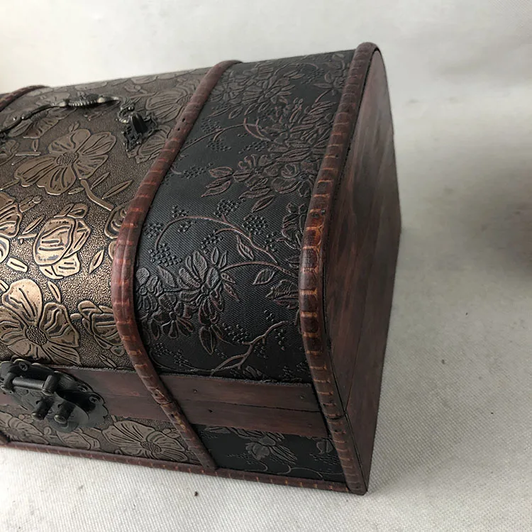 antique color home decoration jewelry keepsake wooden box