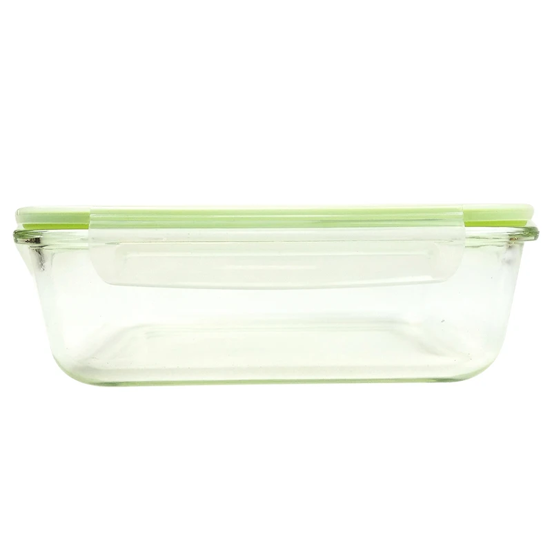 Lock Lid Tempered Glass Food Container For Microwave Oven Bowl Set Glass Kitchenware