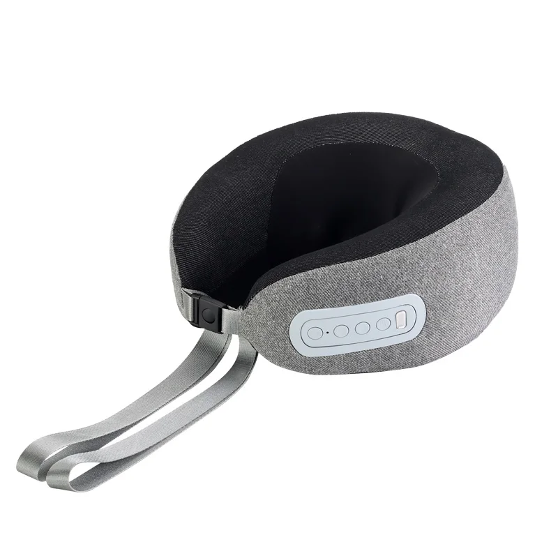 2024 Hot 3000mAh Cordless Dual Motor Operated U-Shaped Neck Massager Airplane Car Travel Massage Pillow with Infrared Heating