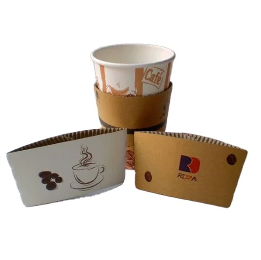 alibaba in spain custom printed disposable paper coffee cup sleeve take away
