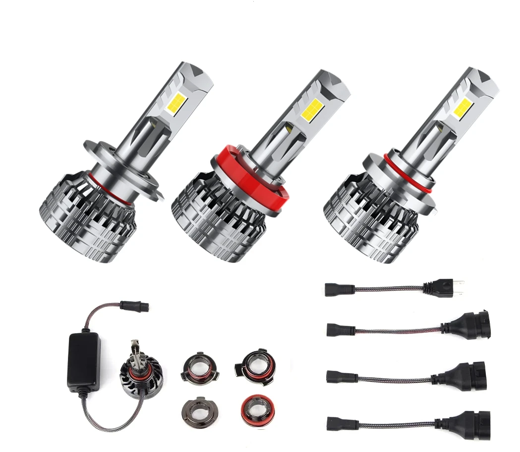 14000LM H7 H4 H11 LED Headlight T50 T60 H1 H8 H9 9005 9006 HB3 HB4 6000K 3570 CSP Chip Canbus LED Driver 120W Big Power For Lens