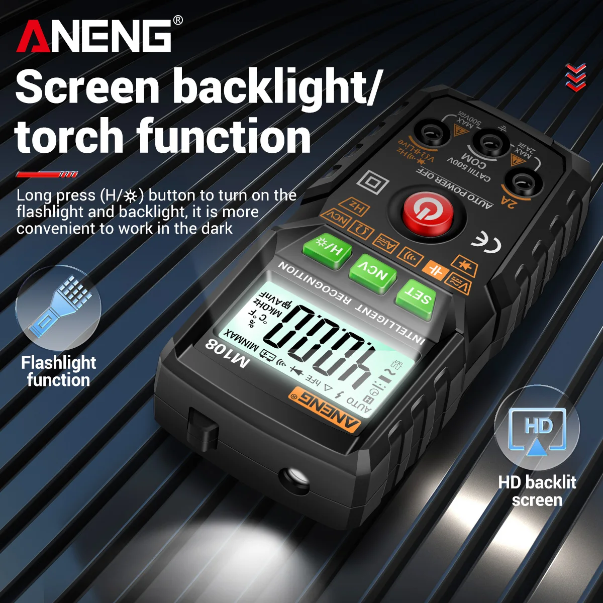 ANENG M108 Mini Digital Multimeter 4000 count Auto tester digital multimeter profesional testeur electrique multimetro test