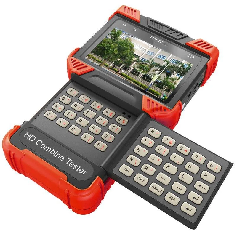 T72 Flip CCTV Tester 4 Inches IPS Camera Monitor TDR Cable Breakpoint Testing 6000mAh POE LED Light Video Surveillance