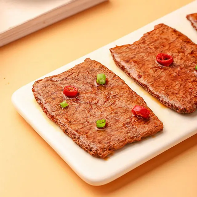 Natural health food factory wholesale customized nutritional Hand shredded vegetarian meat grilled vegetarian steak 24g 20 packs