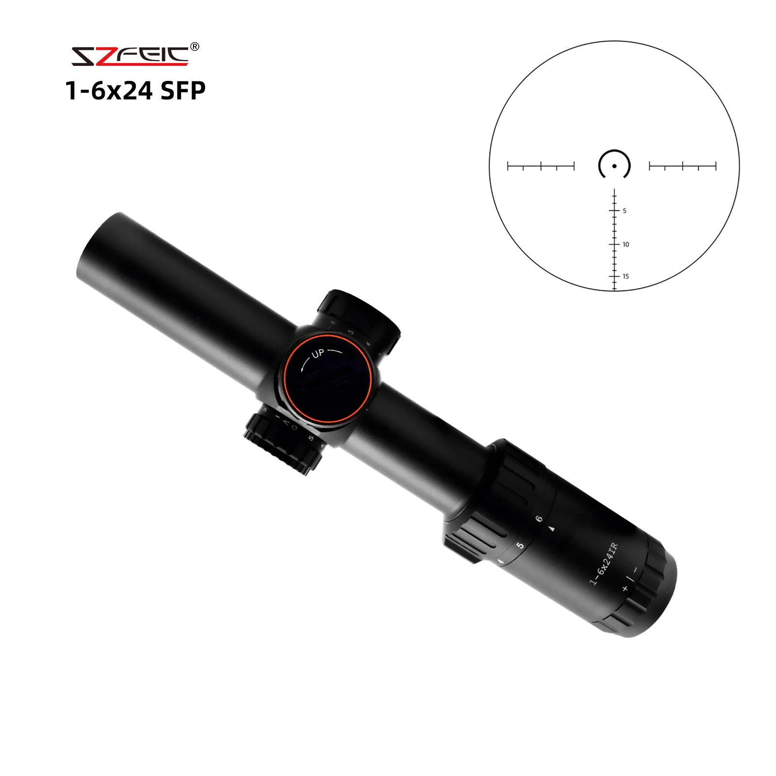 Hawk 1-6X24 SFP Parallax Compensation Illumination ED Glass Optics Tactical Hunting Scope