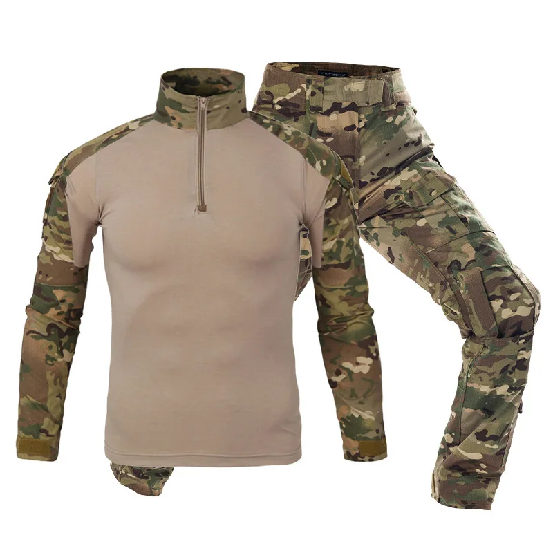 Long Sleeve BDU camouflage uniform Woodland Outdoor hunting suits camouflage Paintball Gear with Trousers and Pullover
