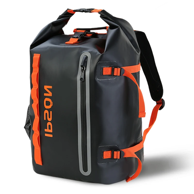 Custom Roll Top Outdoor Hiking Camping floating 500Dpvc TPU waterproof dry bag backpack  with reflective strip