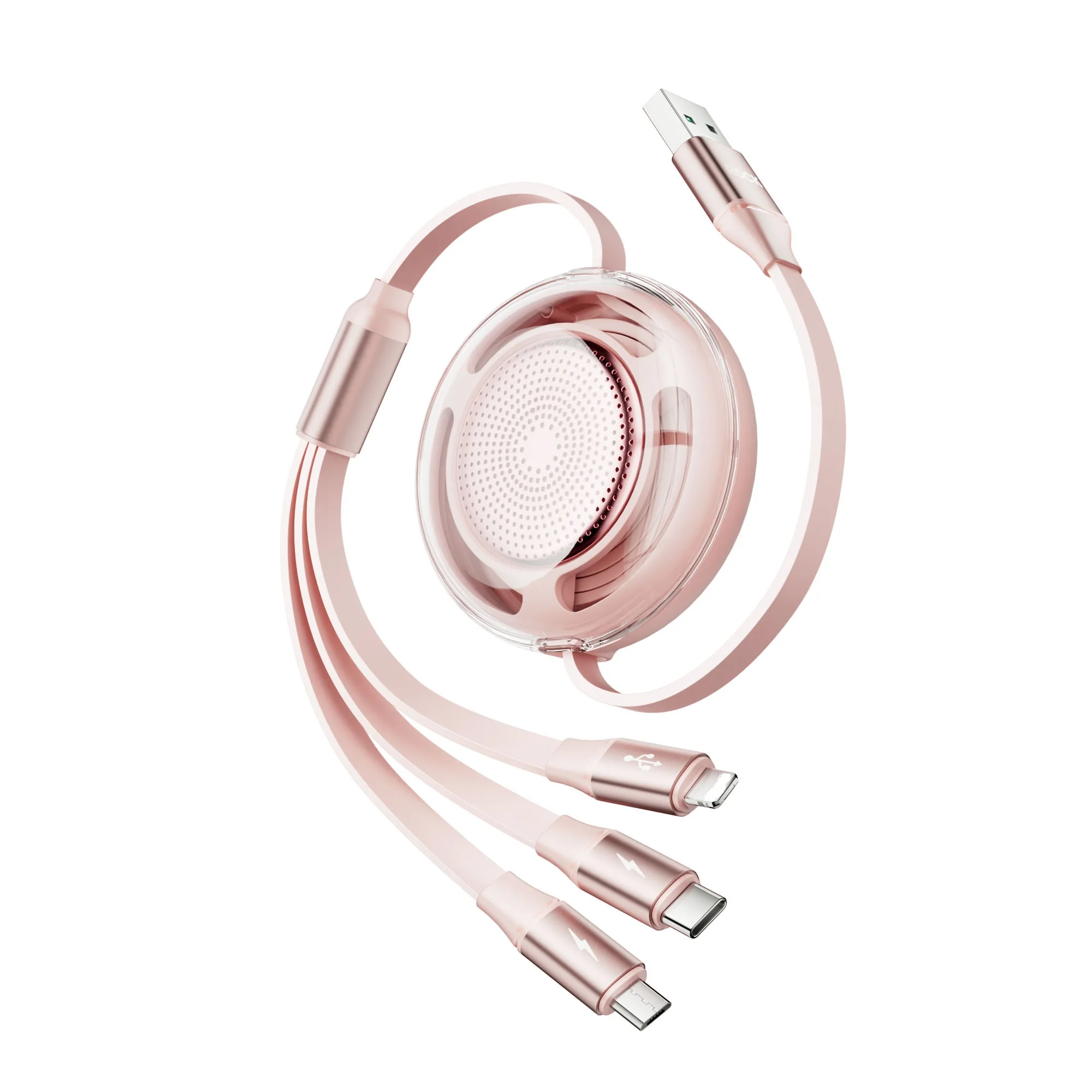 ROCK Honeycomb Series A TO L+M+C 3.5A Retractable Data Cable