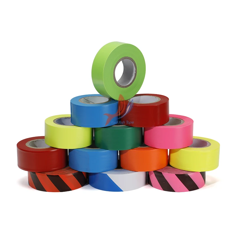 Custom Biodegradable Solid Colors Warning Stripe Roll Flagging Tape