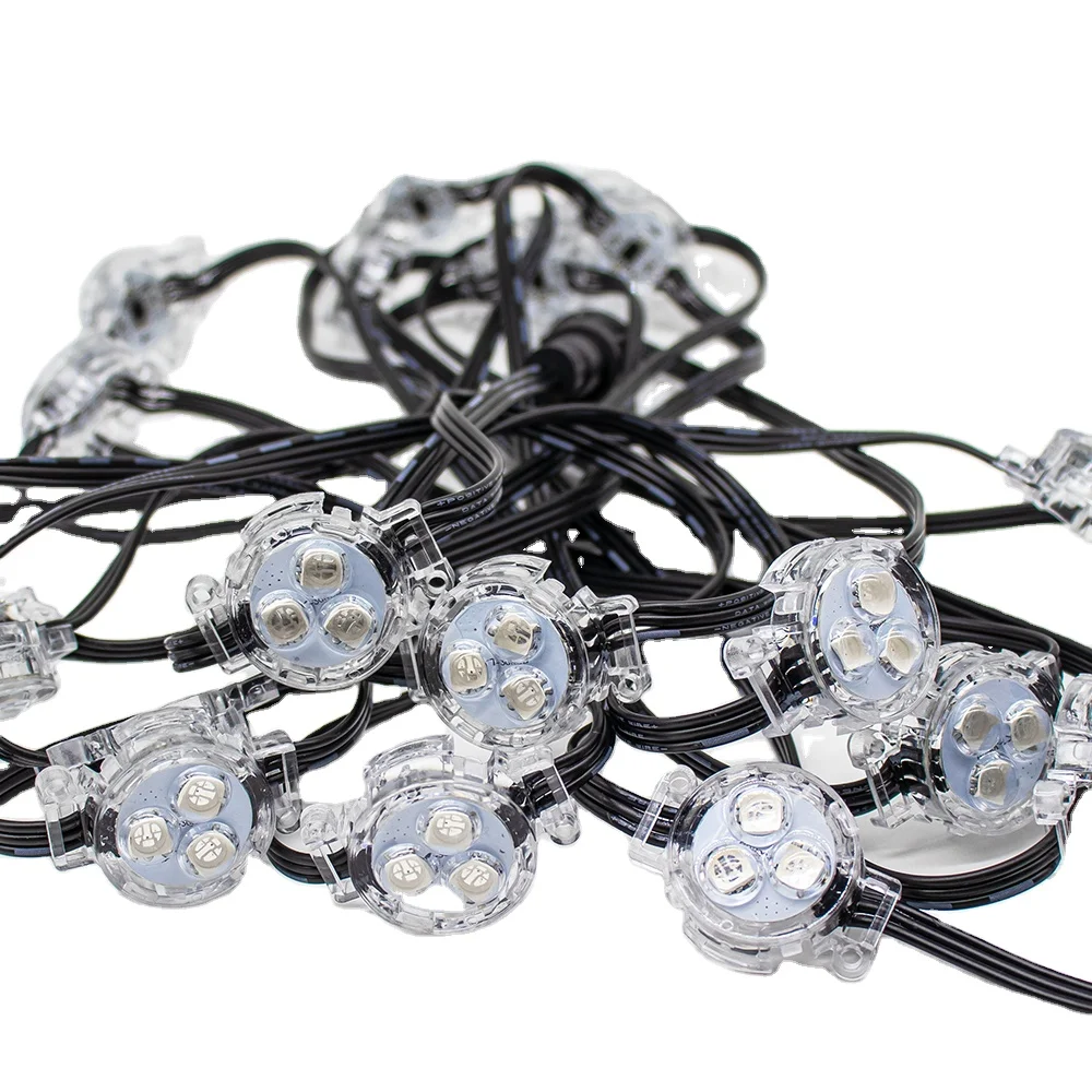 30mm DC12v Pixel Dot Christmas Lights Permanent Holiday Eaves Point Light Decoration