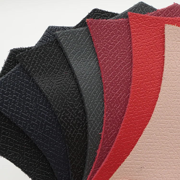 Recycled leather 58% bovine fiber bonded leather GRS certified  recycled genuine leather for bags upholstery