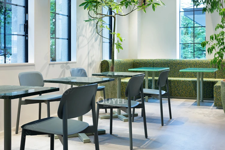 High Quality Display Classic Design Coffee Shop Counter Cafe Counter Design Green Cafe Interior Design