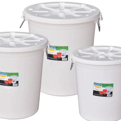 Multipurpose high quality pp plastic water bucket with lid 45 liter 65 liter 100 liter for hotel