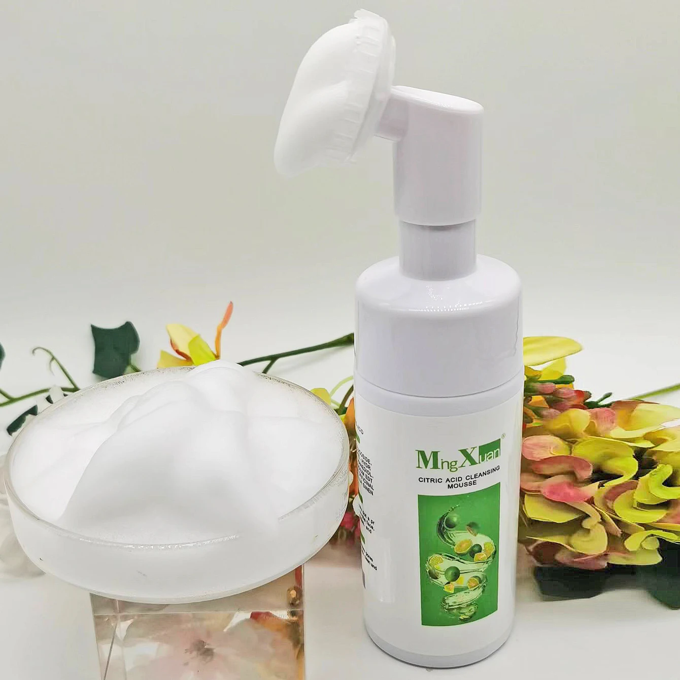 Genuine cleansing mousse amino acid with brush head deep cleans pores unisex cleansing milk