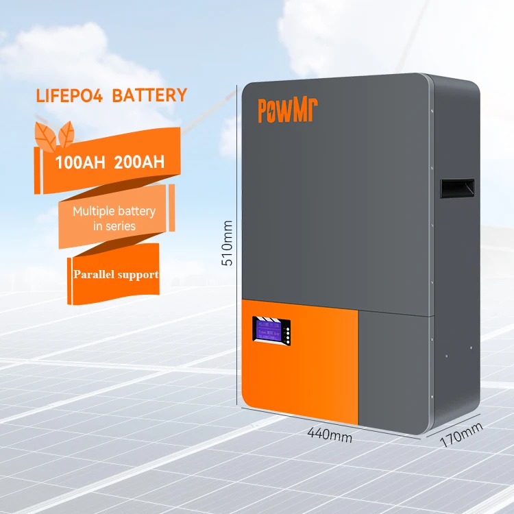 PowMr 200AH 51.2V LiFePo4 Battery Wall-mounted Long Life Solar Battery Pack Lithium ion Battery For Home
