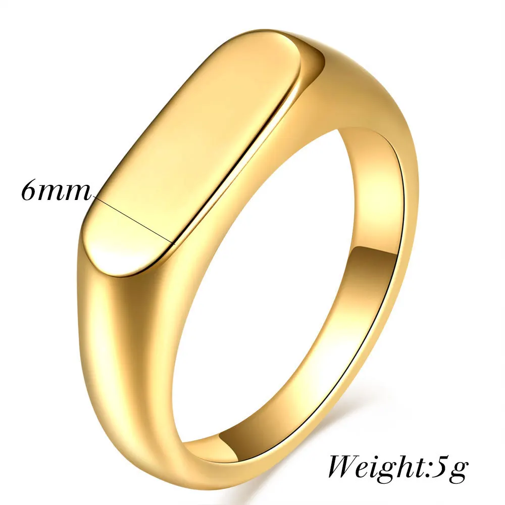 Для нанесения массивные кольца personlise нержавеющая сталь Pvd 18K Позолоченные ювелирные изделия из нержавеющей стали кольцо-купол не тускнеет