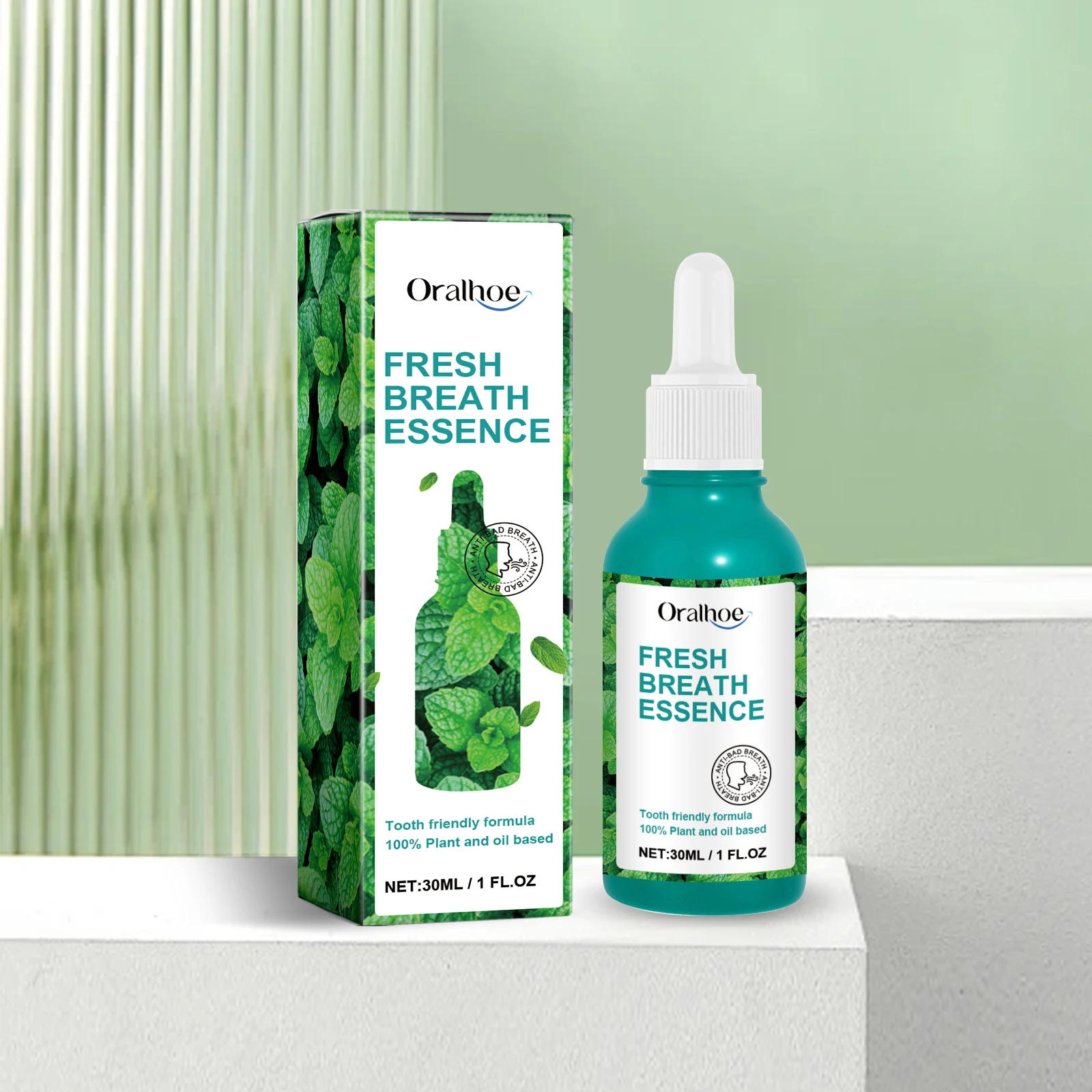 Private Label  Fresh Breath Essence Portable Cool Mint Scent Mouth Freshing Breath Spray 30ml