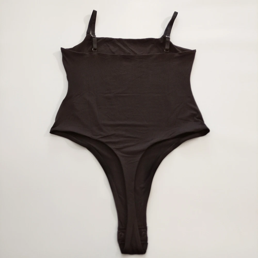 Custom Color Women One Piece Bodycon Ribbed Cotton Jumpsuits Long Sleeve Scoop Neck Shapewear Skims Bodysuit