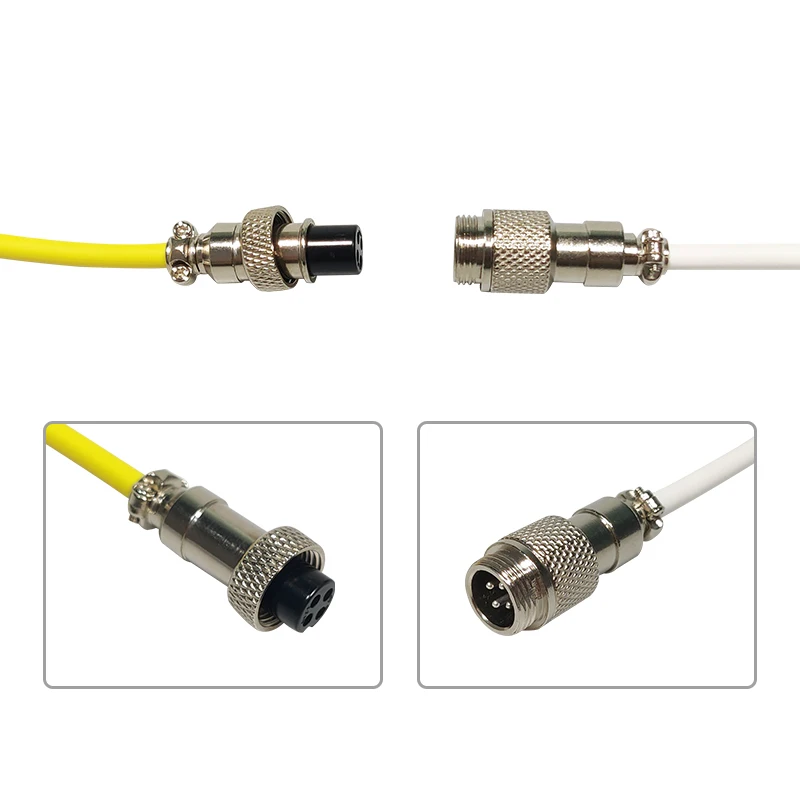 Metal Interface Aerial Plug USB Type-C Cable DIY Gaming Mechanical Keyboard Nylon Coiled Stretch Cable