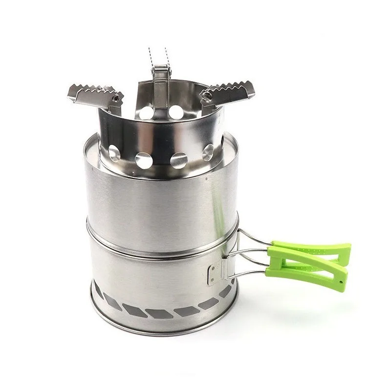 
Outdoor Camping Wood Stove Portable Stainless Steel Firing Stove For Picnic BBQ 