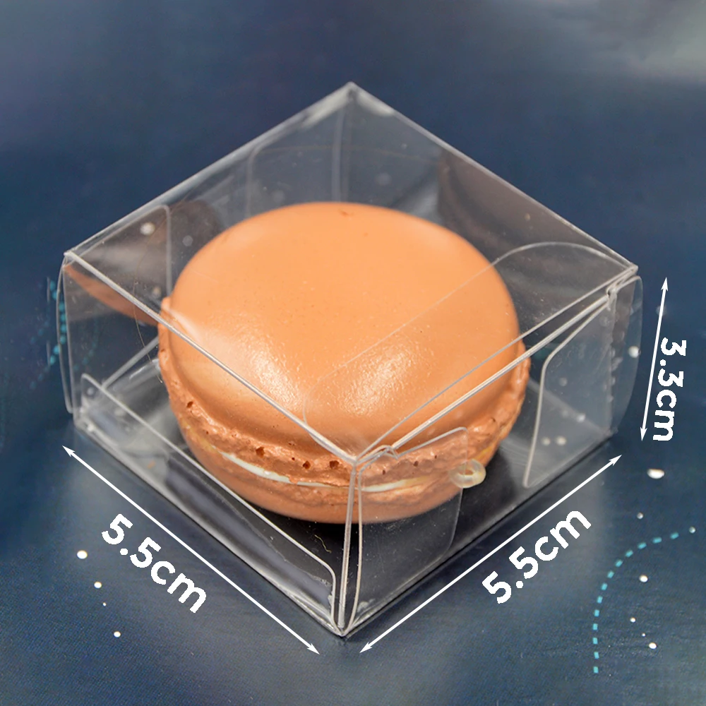 Custom transparent PET plastic box for single macaron