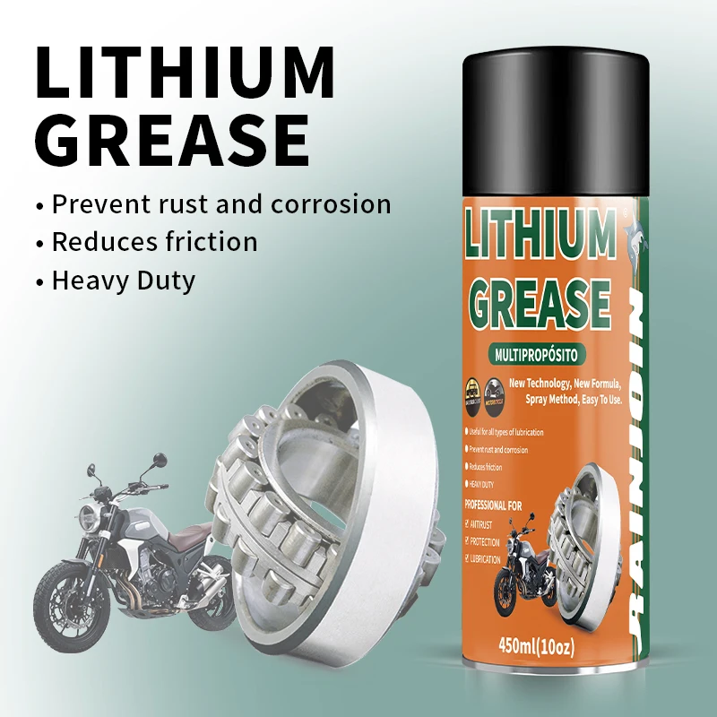 Rainjoin 450ml SPRAY WHITE LITHIUM GREASE Aerosol Multi-purpose White Lithium Grease Lubricant Spray